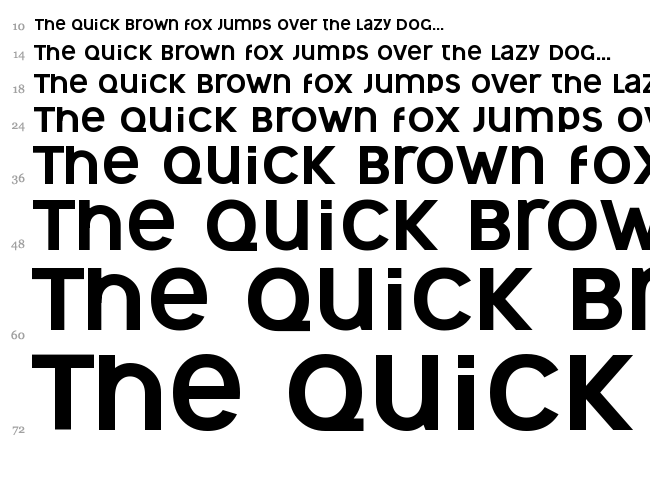 Ogonek Unicase font waterfall